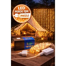 Linalp LED Perde Işık Prizli Icicle Sarkıt LED Bahçe Balkon Pencere Dekoratif Aydınlatma 6842121LİNALP LED Işık
