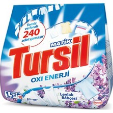 Tursil Matik Toz Çamaşır Deterjanı Leylak 1,5 kg 10 Yıkama Kalıcı Hoş Koku Sağlar