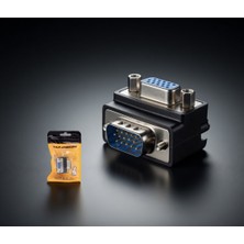 Dorasan Siyah VGA Erkek Dişi 90 Derece Açili Adaptör
