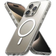 Jopus iPhone 16 Pro Max Uyumlu Sararmaz Şeffaf Magsafe Kılıf Kristal Sert Mika Slim Kılıf JS-345