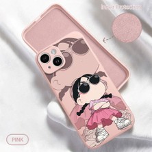 HONTINGA iPhone 14 ile Uyumlu Kılıfı Içi Kadifeli Düşüme Önleyici Basitlik Anti Düşme Kamera Korumali Kız Desen Telefon Kılıfı Kadın ve Erkek Için Uygundur K6-0036