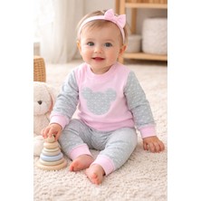 Atlas Baby House Kız Bebek Mikili  %100 Pamuklu 2'li Takım