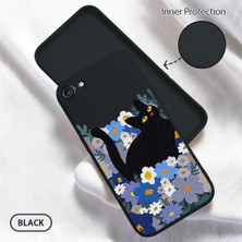 HONTINGA iPhone 7 ile Uyumlu Kılıfı Içi Kadifeli Düşüme Önleyici Basitlik Anti Düşme Kamera Korumali Kedi Desen Telefon Kılıfı Kadın ve Erkek Için Uygundur K6-0031