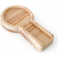 Vuud Tezgah Üstü Ahşap Kirli Kaşıklık Kepçe Altlığı - Kişiselleştirilebilir