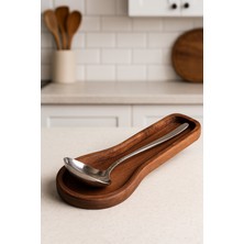 Handanca Tezgah Üstü Ahşap Kirli Kaşık Altlığı Kirli Kaşıklık Kepçe Altlığı