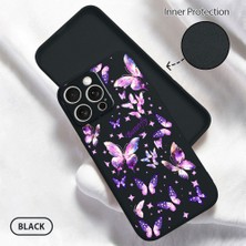 HONTINGA iPhone 15 Pro Max ile Uyumlu Kılıfı Içi Kadifeli Düşüme Önleyici Basitlik Anti Düşme Kamera Korumali Kelebek Desen Telefon Kılıfı Kadın ve Erkek Için Uygundur K6-0034