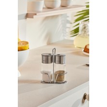 Handanca Ripple Standlı Tuzluk ve Biberlik Inox