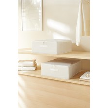 Home Wave 2'li Gri Pötikare Destekli Kutu Hurç Set 45 x 55 x 18 cm