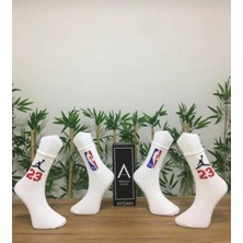 Aygan Store 2'li Seri Basketbol Temalı Spor Karakterli Kolej Tenis Çorap