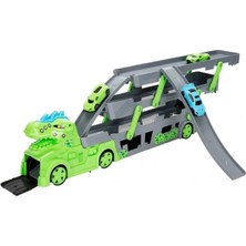 King Toys Dinazor 3 Katlı 3 Araçlı Transporter Oyun Seti Yeşil