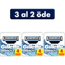 Gillette Mach3 Start 4'lü Yedek Tıraş Bıçağı Erkekler İçin DuraComfort Özellikli Hassas Tıraş