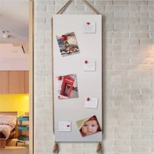 Dünya Magnet Dünya Mıknatıslı Beyaz Pano Jüt Halatlı 31x93 cm 7 Adet Magnetli Dekoratif Kullanım
