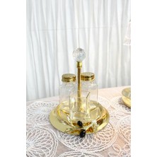 Handanca Tuzluk Biberlik Kürdanlık Sunumluk Gold