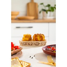 Handanca MIO-038-1 Kuru Pasta Motifli 2li Standlı Tuzluk Biberlik Seti