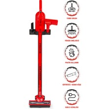 Fantom Pratic Aır Power P 1250 Kırmızı Dikey Süpürge Torbasız 1 L Toz Haznesi ile Güçlü Emiş