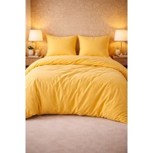 More Home Tek Kişilik Nevresim Takımı Lastikli Çarşaflı   Sarı
