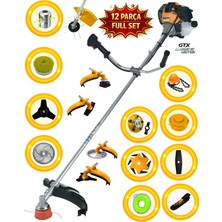 EISENN German 12 In 1 Set Euro Ergo Metal Şanzuman Yan Tipi Ot Çim Çalı Çayır Biçme Tırpanı