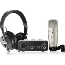 BEHRINGER U-PHORIA STUDIO Kayıt Paketi Siyah Renkli C-1 Mikrofon ve HPS5000 Kulaklıkla
