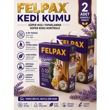 Felpax Premium Topaklanan Lavanta Kokulu Kedi Kumu 6 Lt x 2 Adet