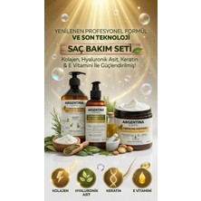 Argentina Keratin ve Argan Yağlı Saç Bakım Seti - Dökülmeyi Önleyici ve Saç Güçlendirici, 3'lü Set: Keratin, Argan Yağı ve At Kuyruğu Özleri
