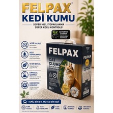Felpax Premium Aktif Karbonlu Topaklanan Kedi Kumu 6 Litre
