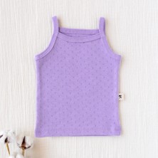 Mimu Baby %100 Pamuk Pointel Askılı Reçme Atlet - Lila