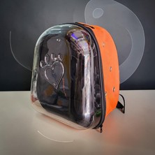 Medusa Şeffaf Siyah Renk Astronot Kedi ve Köpek Taşıma Çantası