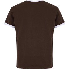 Discovery Expedition D6SM-TST3709 Kahve Bisiklet Relaxed Baskılı Erkek T-Shirt