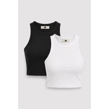 JUST UNIQUE DENIM J.U.D Cultivo 82002-1 2'li Kadın Basic Crop Atlet