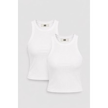 JUST UNIQUE DENIM J.U.D Barra 82003-1 2'li Kadın Basic Halter Atlet