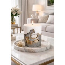 Betonique Stone Deniz Kabuklu Beton Kütük Mum