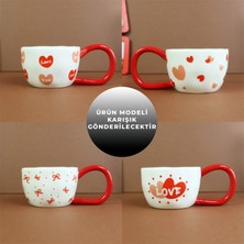 Giftmoda Love Kalp Seramik Kahve Kupası BM-2387