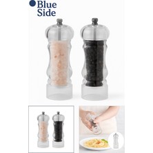 Handanca 14 cm Şeffaf Pinterest Stil 2 Li Tuzluk Karabiber Öğütücü Değirmeni Mutfak Değirmeni Sofra Değirmeni