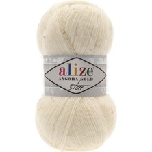 Abarta Alize Angora Gold Star Pullu Color: 01 Krem -100GR-410 Metre-2 Adet
