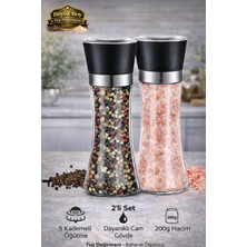 Handanca Tuz Değirmeni Biberlik Karabiber Tuzluk Baharat Has Değirmeni Çevirmeli Seramik Bıçaklı Öğütücüsü