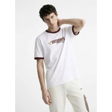 Discovery Expedition D6SM-TST3709 Kırık Beyaz Bisiklet Relaxed Baskılı Erkek T-Shirt