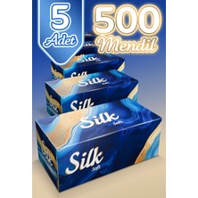 Silk "500" Soft Çift Katlı Pratik Mendil Çek Kullan Kutu Mendil (5ADET)X(100MENDİL)