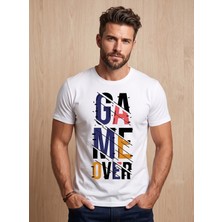 Durak Reklam Game Over Ütü ile Uygulanabilen Dtf Tekstil Baskı