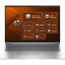 Hp Probook 4 G1I 16 Ultra 7 255U 24GB 512GB SSD 16" Wuxga Freedos Laptop, Notebook CW5X1EA 001
