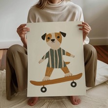 Pegziz Çocuk Odası Cool Sevimli Köpek Temalı Dekoratif Poster Çocuk ve Bebek Odası Duvar Dekoru