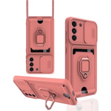 Ne Lazım Bana Galaxy S21 Fe Kılıf Zuma Kartvizitli Yüzüklü - Pembe