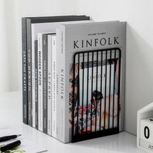 3Art Metal Dekoratif Kitap Tutucu Mat Siyah Renkli Modern Endüstriyel Stil Metal Malzeme