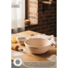 Handanca Puder - Ekmek Mayalama Sepeti Yuvarlak 22 cm