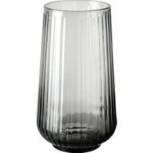 Handanca Gradvıs Cam Vazo, Gri, 19 cm