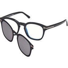 Tom Ford FT5532-B (01D) 49 | Klipsli Polarize Unisex Siyah Güneş Gözlüğü