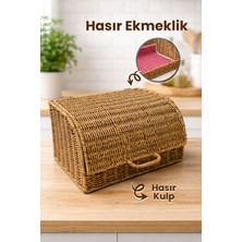 Handanca Rattan Ekmek Kutusu – Tezgah Üstü Çok Amaçlı Ekmeklik Hasır Mutfak Düzenleyici Ekmek Saklama Kabı