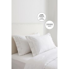 Evien Home %100 Pamuk Yastık Kılıfı 2'li Yumuşak  50X70 cm Dekoratif Krem