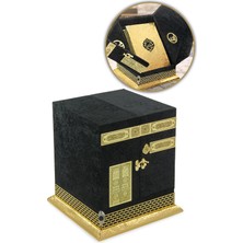 İhvan Online Kabe Tasarımlı Kutulu Gold Kuran Seti - Özel Sandıklı Hediyelik Kuranı Kerim