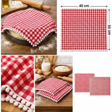 Handanca Hamur Örtüsü 2li Set Pamuklu Mayalama ve Dinlendirme Bezi 40*50 cm