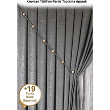 Kruvaze Perde Toplama Aparatı Halat Boncuklu – Fon Perde Bağlama Ipi Dekoratif Perde Tutucu (Tek Adet – 1 Kanat Için) 300CM